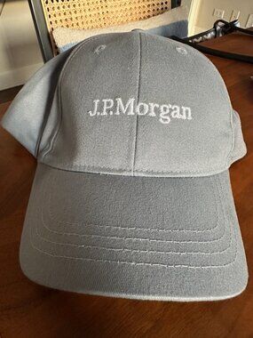 New 100% Authentic JP Morgan Grey Adjustable Unisex Baseball Hat Cap Clique